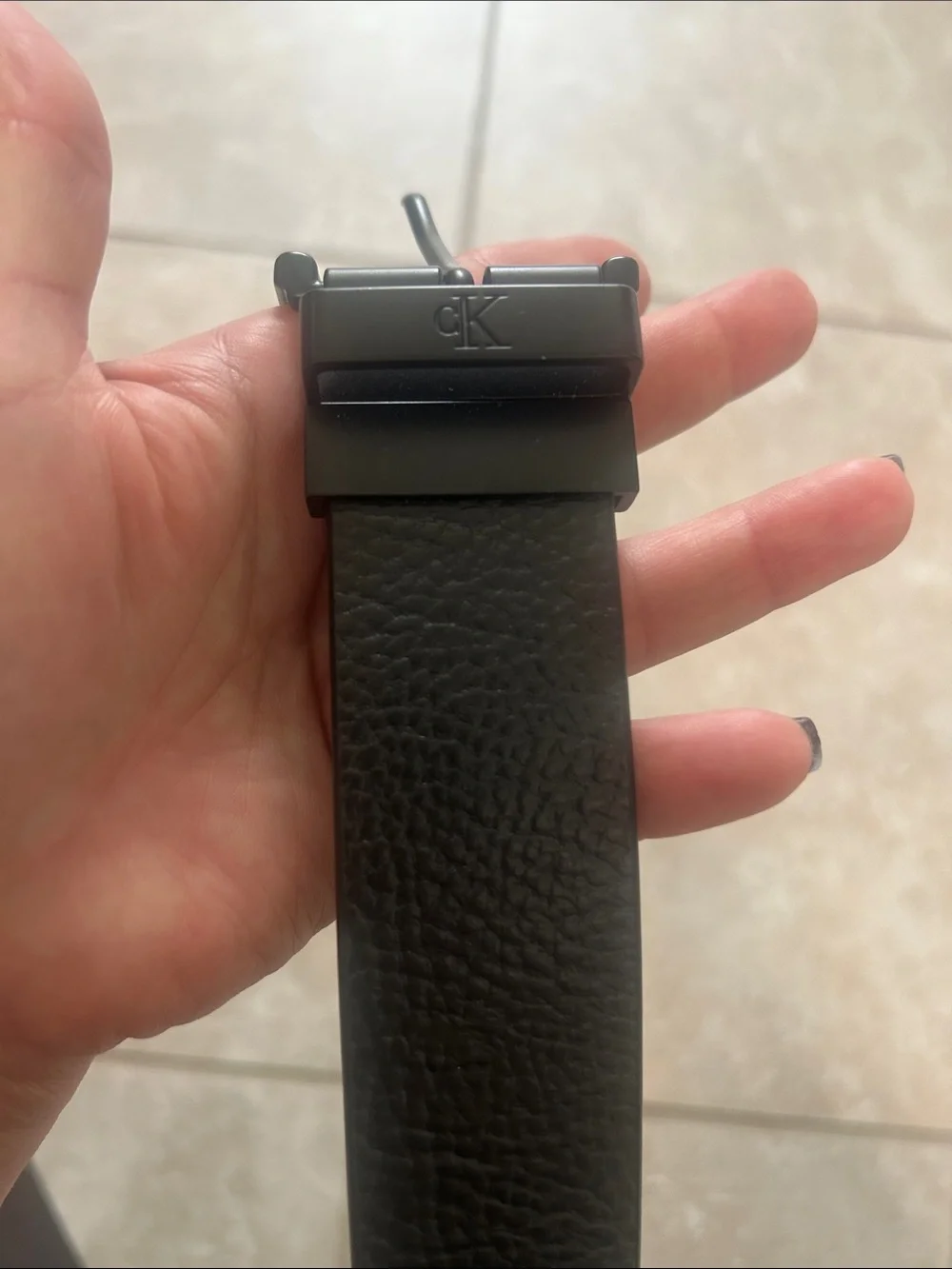 Calvin Klein Men's Black Leather Belt size 38-40